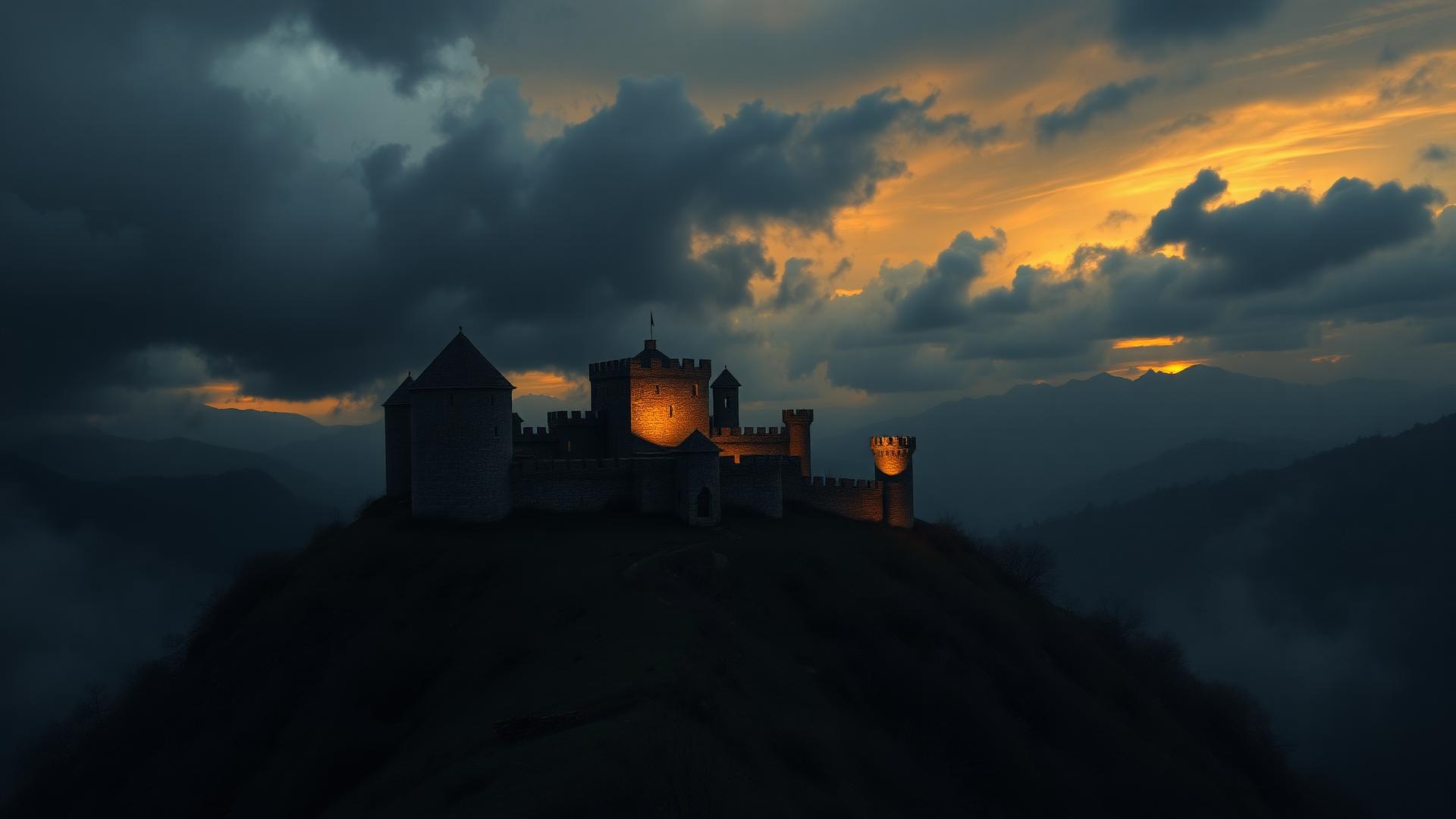 Ironhold Empire fortress at dusk